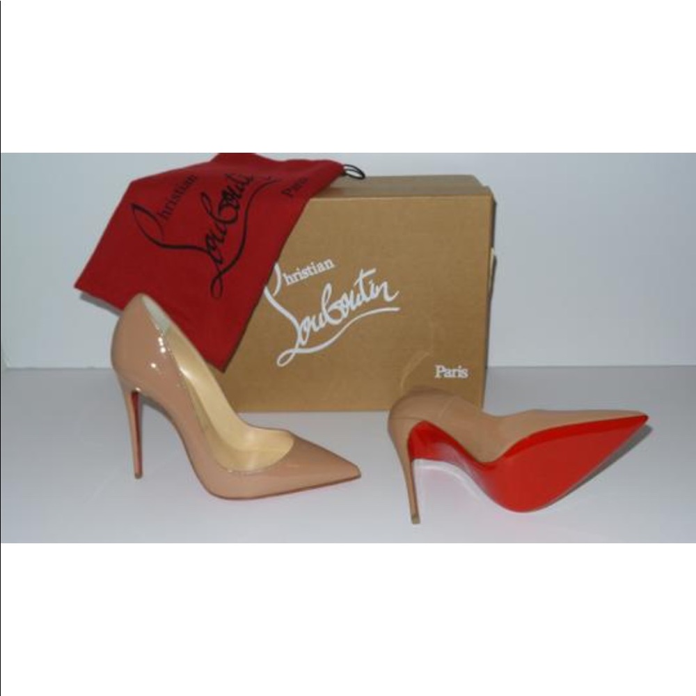 CHRISTIAN LOUBOUTIN SO KATE 120 PATENT NUDE PUMPS - Picture 8 of 8